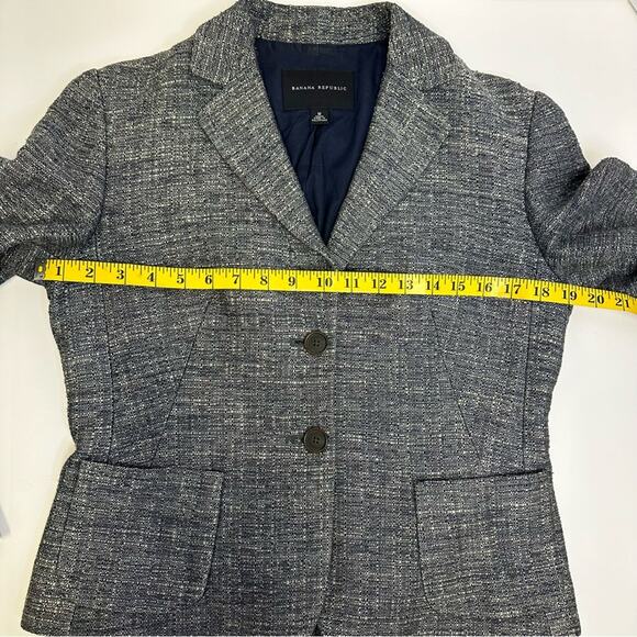 Banana Republic Women’s Tweed Blazer - Size M - Linen, Silk, Wool Blend - Picture 8 of 11